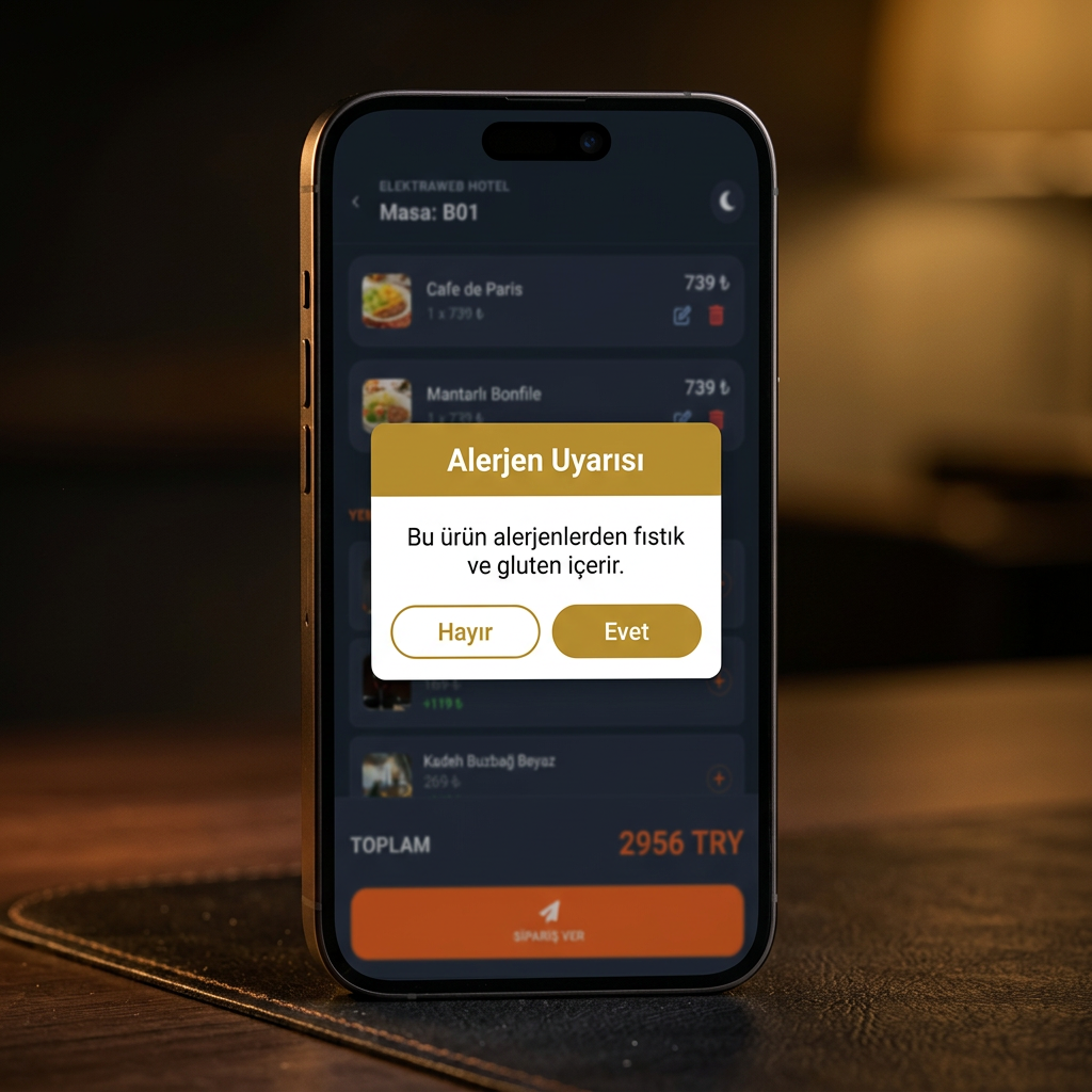 AI destekli yemek önerileri gösteren telefon ekranı
