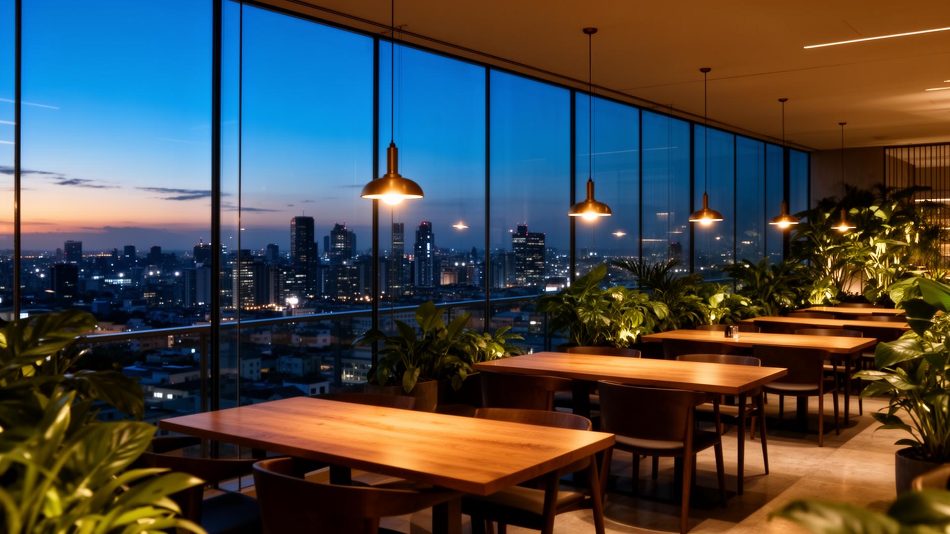 Lüks restoran iç mekânı